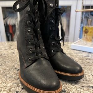 Naturalizer moto combat heeled boot. Brand new never worn. Black leather
